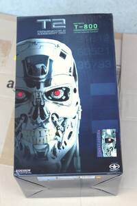 ターミネーター エンドスケルトン Sideshow TERMINATOR T2 T-800 Combat Veteran Endoskeleton Skull Life Size Bust 未開封