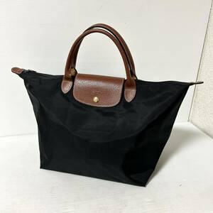 LONGCHAMP ロンシャン トートバッグ ハンドバッグ ナイロン 折りたたみ　エコバッグ　ブラック　＊44