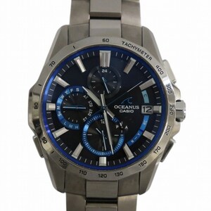 カシオ CASIO OCEANUS Manta オシアナス マンタ S4000シリーズ 腕時計 OCW-S4000 タフソーラー チタンモデル デイト クロノグラフ