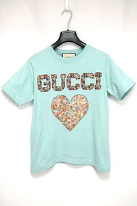 GUCCI グッチ GUCCI Liberty London Edition HEART Tシャツ ライトブルー XXSサイズ