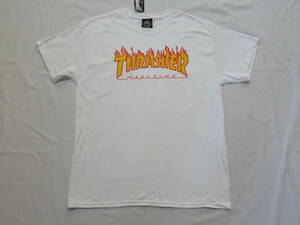 ☆新品未使用☆　THRASHER　半袖　Tシャツ　白・オレンジ（L）