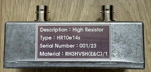 BNC同軸抵抗器100テラオーム100TΩ研究用絶縁抵抗メガ確認スピーカーステレオ電子部品デバイス真空管無誘導音響サウンドアンプ耐電圧ラジオ