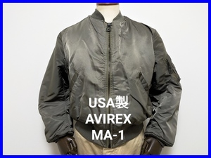 即決! 稀少! USA製 AVIREX.CLOTHING CO.INC アヴィレックス MA-1フライトジャケット メンズM