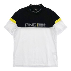 PING ピン 2022年モデル ハイネック 半袖Tシャツ ホワイト系 LL [240101294523] ゴルフウェア メンズ