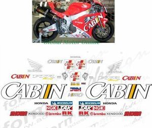 グラフィック デカール ステッカー 車体用 / ホンダ VTR1000 SP / 鈴鹿８耐 8H SUZUKA TEAM CABIN 2001