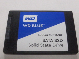 WD BLUE SSD SATA 2.5inch 500GB 電源投入回数34回 使用時間30114時間 正常88%判定 WDS500G2B0A 本体のみ 中古品です