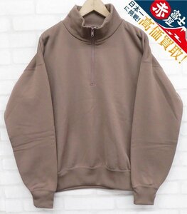 8T0176/AURALEE BAGGY POLYESTER SWEAT HALF ZIP A9AP02PU オーラリー ハーフジップスウェット