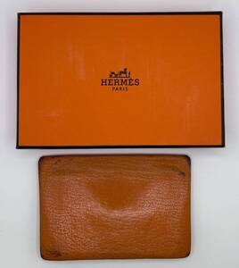 HERMES エルメスCalvi Card Case　カードケース　パスケース　レザー　中古　ワンオーナー　正規店購入