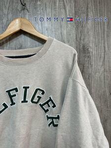 ★ 古着 90s TOMMY HILFIGER ロゴスウェット トレーナー XL