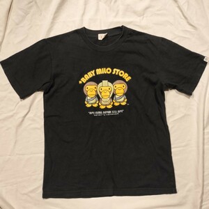 A BATHING APE Tシャツ 黒系 Mサイズ アベイシングエイプ ベビーマイロ