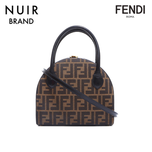 フェンディ FENDI ハンドバッグ ズッカ ブラウン