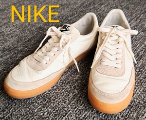 [美品] 人気 Nike ホワイト レザー スニーカー 白 ローカット シューズ ナイキ