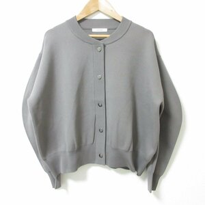 美品 24SS JOURNAL STANDARD ジャーナルスタンダード ウォッシャブルカーブスリーブクロップドカーディガン F グレー ◆