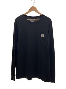 Carhartt◆長袖Tシャツ/S/コットン/ブラック/無地/K126