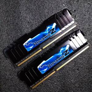 【中古】DDR3メモリ 16GB[8GB2枚組] G.SKILL F3-19200CL10Q-32GBZHD(4枚セットのうちの2枚) [DDR3-2400 PC3-19200]