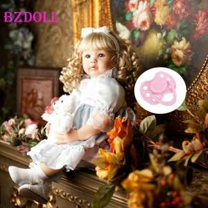 リボーンドール プリンセスドール トドラードール 赤ちゃん人形 ベビードール 24インチ 高級 服 衣装付き 金髪 カールヘア