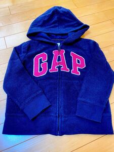 中古◎ GAP◎紺　フリース パーカ◎110