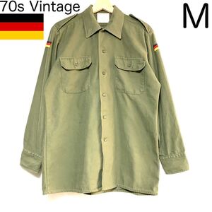 超希少 70s 70年代 ヴィンテージ ドイツ軍 ミリタリー 長袖シャツ ユーロミリタリー ユーティリティシャツ