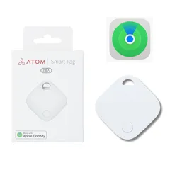 【特価商品】アトムテック(ATOM tech) 取り付けできるスマートタグ Appleの「探す」に対応 (iOS端末のみ) 1年間のメーカー スマートトラッカー 紛失防止タグ GPS 子供