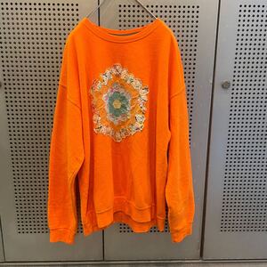 古着　ヴィンテージ　vintage sweat スウェット　トレーナー　リメイク　リメイクsweat アンティークキルト　カラフル　派手　個性派