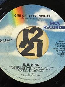 試聴 1982 B. B. KING ONE OF THOSE NIGHTS 両面EX カントリー・ミーツ・ブルースをスムースなサウンドで 