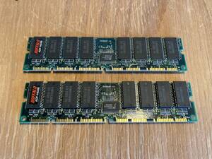 (動作OK) BUFFALO ADF-H64M DIMM 168PIN メモリ 64MB 2枚セット 合計128MB Power Macintosh 168pin EDO DIMM