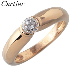 カルティエ ダイヤ リング シェリー 0.30ct #51 750YG 新品仕上げ済 Cartier【18280】