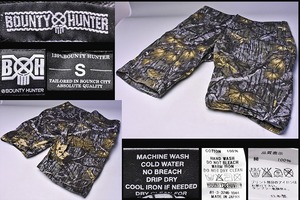 バウンティハンター ★ BOUNTY HUNTER ★ BXH ★ ハーフパンツ ★ S ★ グレー系柄 ★ 綿100% ★ 日本製 ★ 厚地 ★ 中古品 ★