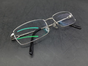 ▽【289】カルティエ メガネ CT00550 003 / Cartier アイウェア Eyewear 眼鏡 スクエア フレーム 伊達 シルバー 