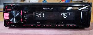 委0101 中古 KENWOOD/ケンウッド 1DIN オーディオデッキ U300MS iPhone/iPod対応 USB/AUX/AM/FM 動作品