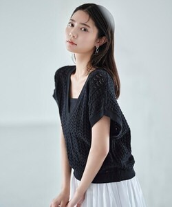 「N.（N. Natural Beauty Basic）」 ニットアンサンブル MEDIUM ブラック レディース