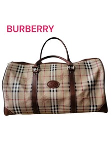 BURBERRY　2way ボストンバッグ ノバチェック トラベル PVC 大容量