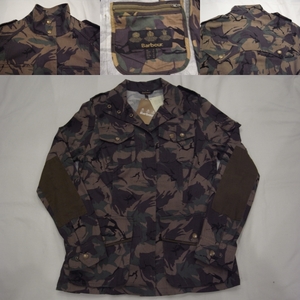 セール 新品 未使用 BARBOUR バブアー バブァー カモフラ レディース 迷彩ジャケット camouflage 国内正規品 綿100 コットン レア エルボ