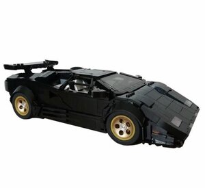 新品! レゴ互換 ランボルギーニ カウンタック ブラック ブロック スポーツカー