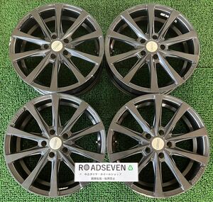 ★ROJAM ロジャム NOBLESSE 18インチ 18×7J +50 PCD114.3 5H ハブ:約73mm 4本Set アルミホイール 中古 ★ガリ傷、劣化等有 ★送料無料