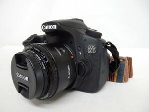 105D196I♪ 【ジャンク】 Canon キャノン EOS D60 デジタル 一眼レフ ＆ キャノン レンズ 50mm EF 50mm 1:1.8 Ⅱ ※動作未確認