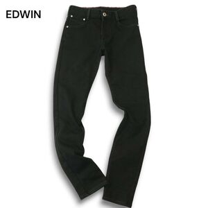 EDWIN エドウィン ER22 ジャージーズ★ ストレッチ スリム ブラック デニム パンツ ジーンズ Sz.S メンズ 黒 日本製　A4B06035_C#R