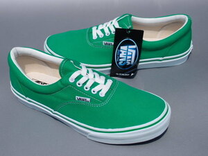 デッド！未使用 2009年 初期 27.5cm VANS ERA 緑色 キャンバス素材 白ロゴのヒールパッチ