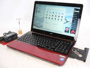 極超美品 日本電気 Lavie S LS150NSR●新品SSD240GB●MEM4GB●15.6HD(1366x768)●Cele1.9GHz●Sマルチ●Win11●Office2021Pro ルミナスR