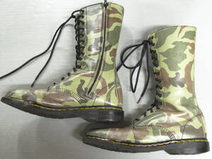 Dr.Martens ヨウジヤマモト：迷彩柄 ロング ブーツ UK7 （ ドクターマーチン シューズ 靴 Dr.Martens Yohji Yamamoto Long Boots UK7