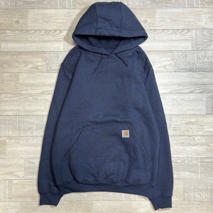 Carhartt/カーハート/K121/裏起毛 プルオーバーパーカー/パッチデザイン/ネイビー/Original Fit/オリジナルフィット