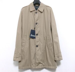 新品★HERNO ヘルノ★コットンコート ベージュ サイズ52 ステンカラー