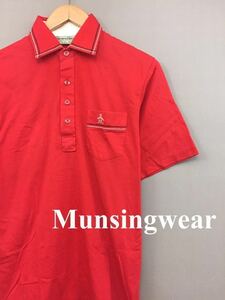 マンシングウェア Munsingwear グランドスラム ゴルフウェア 半袖 レッド メンズ 2サイズ C90～100 ～▽