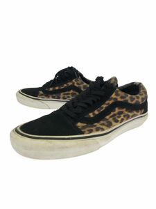 VANS バンズ ヒョウ柄 ローカット スニーカー size8/黒×茶 ■■ ☆ dlb1 メンズ