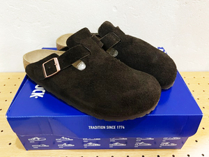 ★BIRKENSTOCK/ビルケンシュトック Boston BS ボストン スウェード メンズシューズ MOCCA UK7(26cm) ナロー幅 サンダル ★