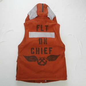 ☆新品 フリーホイーラーズ FLIGHT DECK CREW VEST カスタム (38) / U.S. NAVY FLIGHT DECK CHIEF/ フライトデッキクルー ベスト / 