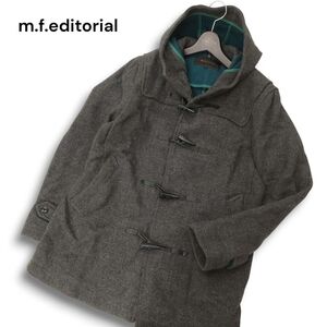 m.f.editorial タカキュー 秋冬★ ウール トグルボタン ダッフルコート グレー Sz.M メンズ　C4T09486_A#N