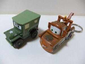 MATTEL Disney-PIXAR CARS メーター（ＬＥＤ内装）＆サージ（初期砂漠版）２台セット　　