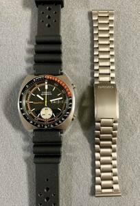 超美品！セイコー 6139-6032 日本製 JDM コーク 5スポーツ スピードタイマー 自動巻き SEIKO クロノグラフ ビンテージ 腕時計 純正ベルト