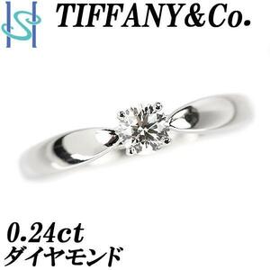 年末大感謝祭【最大40%OFF】ティファニー ダイヤモンド ハーモニーリング 0.24ct Pt950 一粒石 ブランドTIFFANY&Co. 美品 中古 SH97328